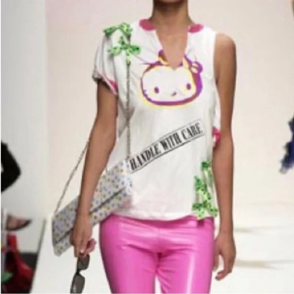 RARE Y2K Runway HEATHERETTE x HELLO KITTY Clutch Purse Bag - Picture 3 of 16